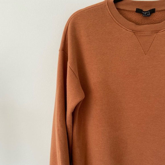 Women’s Orange Forever 21 Crewneck Sweatshirt, Small - Picture 4 of 4